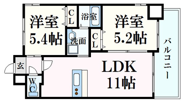 土橋駅 徒歩5分 2階の物件間取画像